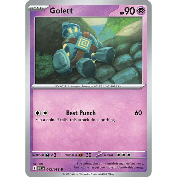 Pokemon Black Bolt Common Golett #42