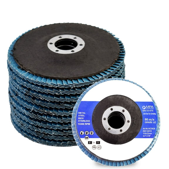 findmall 100 Pack 4.5'' Flap Disc Premium Zirconia Sanding Grinding 60 Grit T29