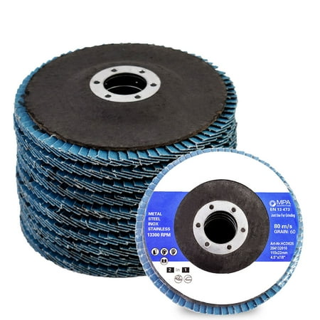 

LABLT 100Pcs 4-1/2 x7/8 60 Grit T29 Premium Zirconia Flap Disc Sanding Grinding