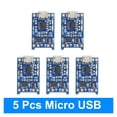 thumbnail image 2 of 5 Pcs 10 Pcs Type-c Micro USB 5V 1A 18650 TP4056 TC4056A BMS Lithium Battery Charr Module Charging Board With Protect,Long Lasting, 2 of 7