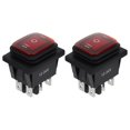 thumbnail image 2 of 2 Pcs Red Switches Rocker Switches Boat Rocker Switch Power Switch Rocker Toggle Switch Electrical Equipment Switches, 2 of 2