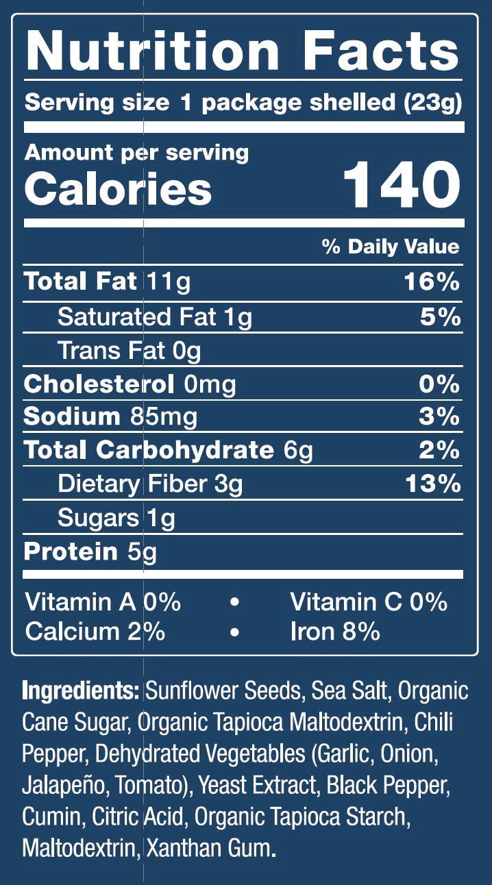 Chinook Seedery Roasted Sunflower Seeds - Hatch Chile Flavor - Gluten Free 1.5oz (Pack of 36)