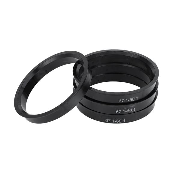 Unique Bargains Hub Centric Rings, 60.1mm ID 67.1mm OD  Car Wheel Hubrings ABS Plastic Black, 4pcs