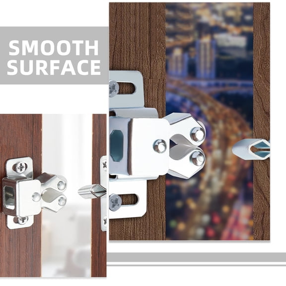 FOMIYES 6-Pack Metal Spring Cabinet Door Catches and Latches for Furniture, Cabinet Hardware, Secure Door Closures