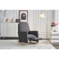 thumbnail image 2 of Jopath Nursery Rocking Chair,Cotton Linen Upholstered Rocking Chair with Adjustable Footrest,Glider Rocker Chair with High Backrest for Living Room,Bedroom,Dark Gray, 2 of 8