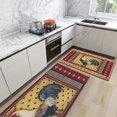 thumbnail image 5 of Christmas Gift Rooster Kitchen Rugs Farmhouse Style Kitchen Mats for Floor Anti Fatigue Memory Foam Kitchen Mat Cushioned PVC Leather Kitchen Rug Set, Red 17.3x28+17.3x47 inch, 5 of 6
