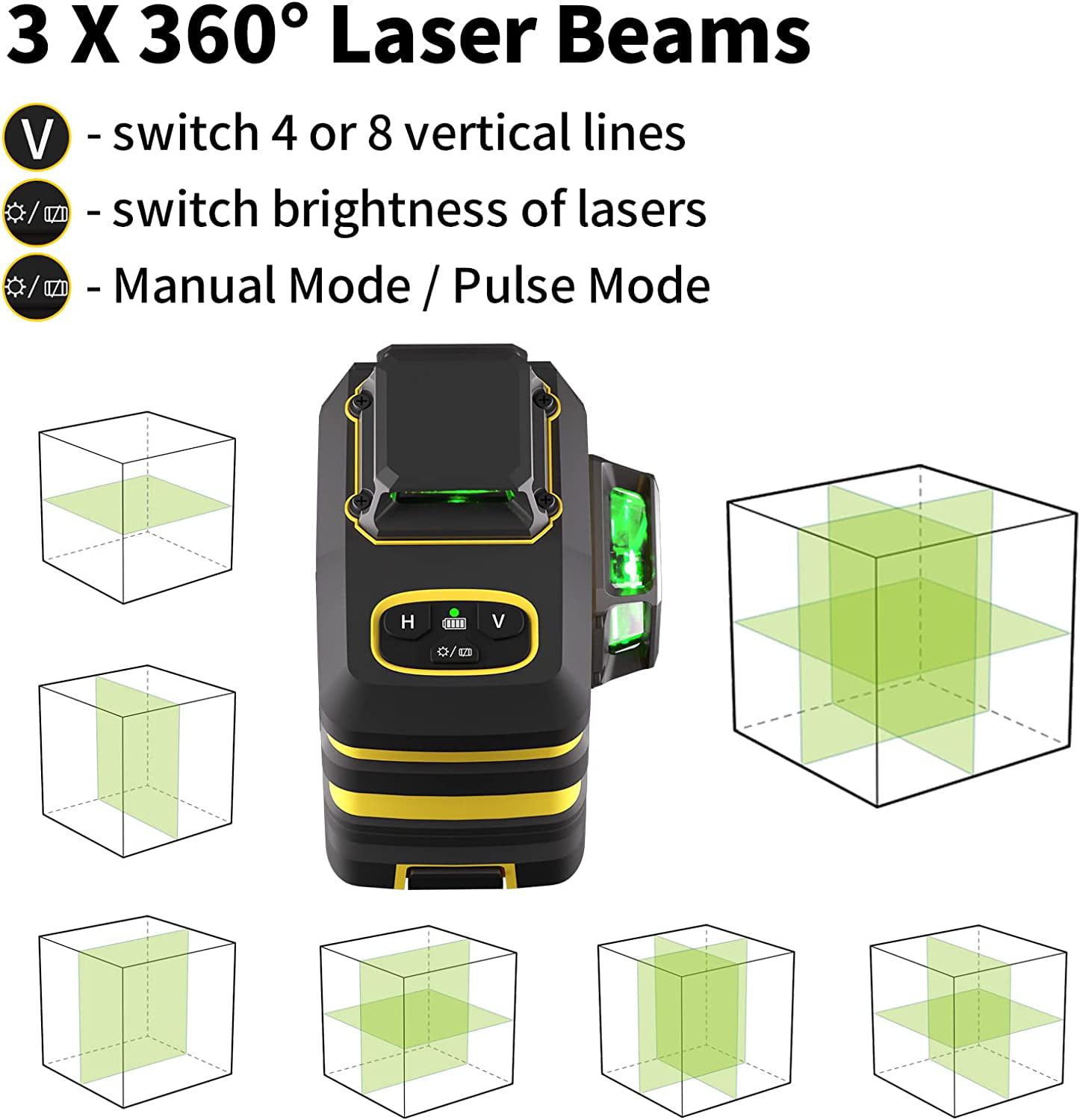 Kardone - Niveau Laser 3x360° vert LV360
