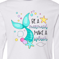 thumbnail image 4 of Inktastic Be a Mermaid Make a Splash Blue Mermaid Tail Long Sleeve Youth T-Shirt, 4 of 5