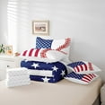 thumbnail image 6 of jejeloiu Abstract Baseball Pattern 7-Piece Twin Bedding Sets,American Flag Print Bedding Comforter Set,Red White Blue Sheet Sets For Kids,Luxury Bedroom Decor Reversible, 6 of 8