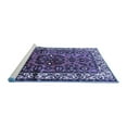 thumbnail image 2 of Ahgly Company Machine Washable Indoor Square Persian Blue Traditional Area Rugs, 3' Square, 2 of 4