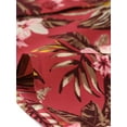 thumbnail image 5 of Women Hawaiian Sets 2 Pieces Floral Button Down Shirt and Shorts Tropical Vacation Beach Casual Outfits 2025 S Red, 5 of 6