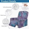 thumbnail image 5 of LedBack Marble Print Stretch Recliner Slipcovers with Arms Washable Lazy Boy Chair Covers Sofa Cover Non Slip Stretchy Reclining Couch Covers for Living Room, Purple and Blue, 5 of 8