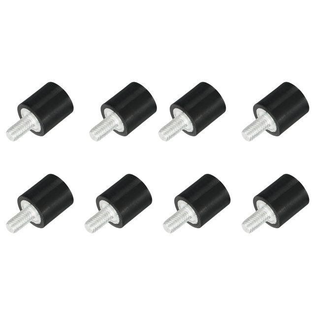 Uxcell M3 Rubber Vibration Shock Absorption Mount W Thread Stud 0.31" x 0.31" 8pack