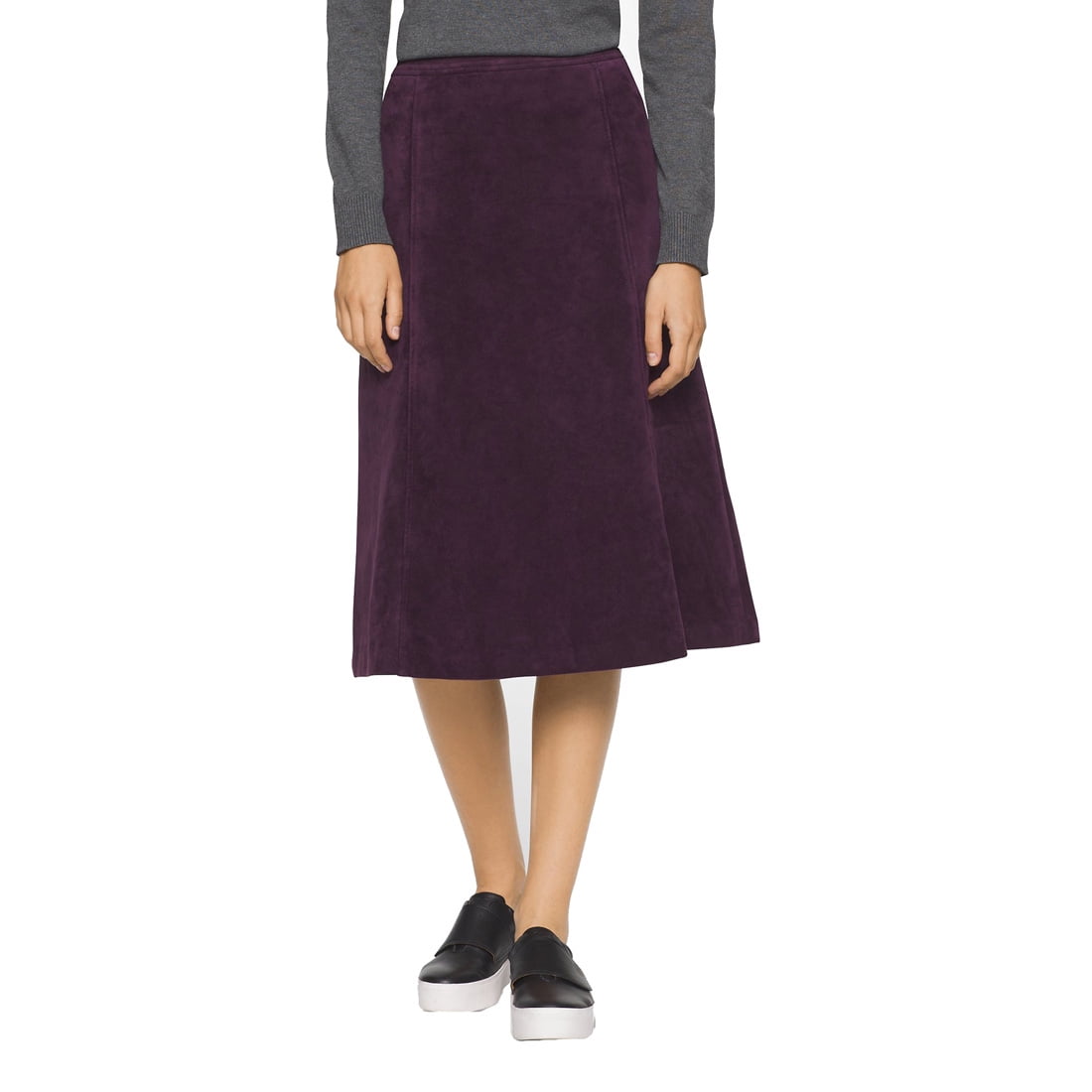 calvin klein aubergine skirt