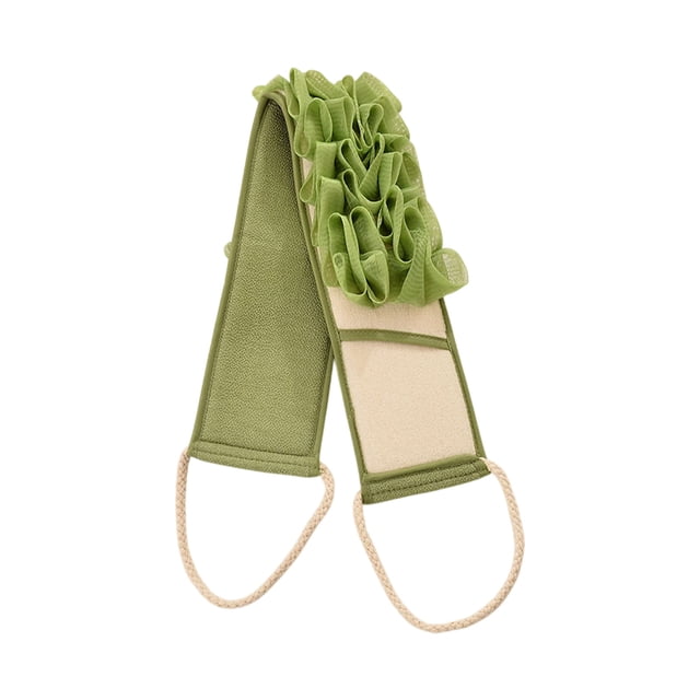 Toalla exfoliante de baño de doble cara, exfoliante de espalda, gel de ducha, exfoliante corporal, exfoliante de lufa dos en uno con masaje de espuma, toalla exfoliante de espalda para limpieza y