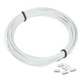 thumbnail image 1 of Uxcell 1/32" Wire Rope Vinyl Coated 33ft Steel Wire Cable with Crimping Sleeve White, 1 of 7