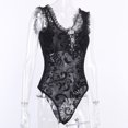 thumbnail image 4 of Mono sin mangas para mujer Sheer Mesh Lace Gothic Lace Up Party Club Body Casual Playsuit Rompe Abanopi Mono sin mangas para mujer, 4 of 7