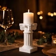 thumbnail image 7 of Set of 3 Resin Roman Column Candle Holders, Corinthian Style Pillars with 3 assorted Sizes for Home Decor, Wedding Props, Photography Use and Decorative Indoor Pedestals, 7 of 7
