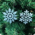 thumbnail image 2 of Christmas Tree Decoration Hanging Ornaments - 36 Pack Glitter Snowflake Ornaments or Christmas Decorating, Crafting, Wedding and Embellishing (Light Blue), 2 of 7