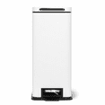 thumbnail image 3 of Home Zone Living 8 Gallon Slim Kitchen Trash Can with Step Pedal, Soft-Close Lid and Removable Liner, Stainless Steel, Matte White, 3 of 10
