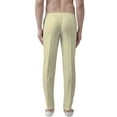 thumbnail image 3 of eloria Men's Premium Comfort Straight Fit Flat Front Dress Pant Pyjamas, Color: Light Yellow, Size : 28, 3 of 6