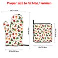 thumbnail image 3 of Oven Mitts and Pot Holders 4 Piece, Christmas Hat Cute Puppy High Heat Slip Resistant Oven Mitt and Trivets Set Kitchen Oven Glove Pot Holders for Cooking Baking Grilling, 3 of 7