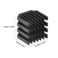 thumbnail image 3 of Unique Bargains 14.5x14x13mm Coussin Thermique Radiateurs Électroniques Radiateurs en Aluminium Noir 10 Pcs, 3 of 4