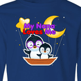 thumbnail image 4 of Inktastic My Nana Loves Me Penguin Long Sleeve Youth T-Shirt, 4 of 5