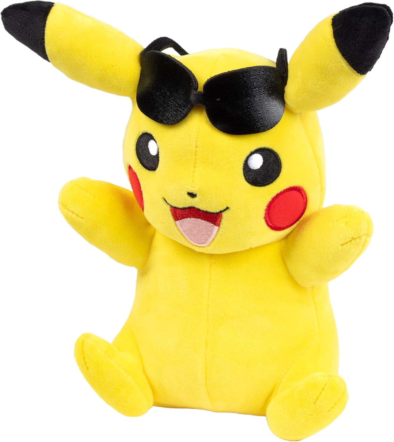 Pokemon 8" Pikachu Plush with Sunglasses Accessory - Officially Licensed - Soft Stuffed Animal Toy Figure - Gift for Kids, Boys, Girls - 2+