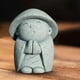 thumbnail image 5 of Figura de monje japonés, adorno de escritorio, mascota de té, mini estatua, escultura de Buda para Luciendo un sombrero, 5 of 8