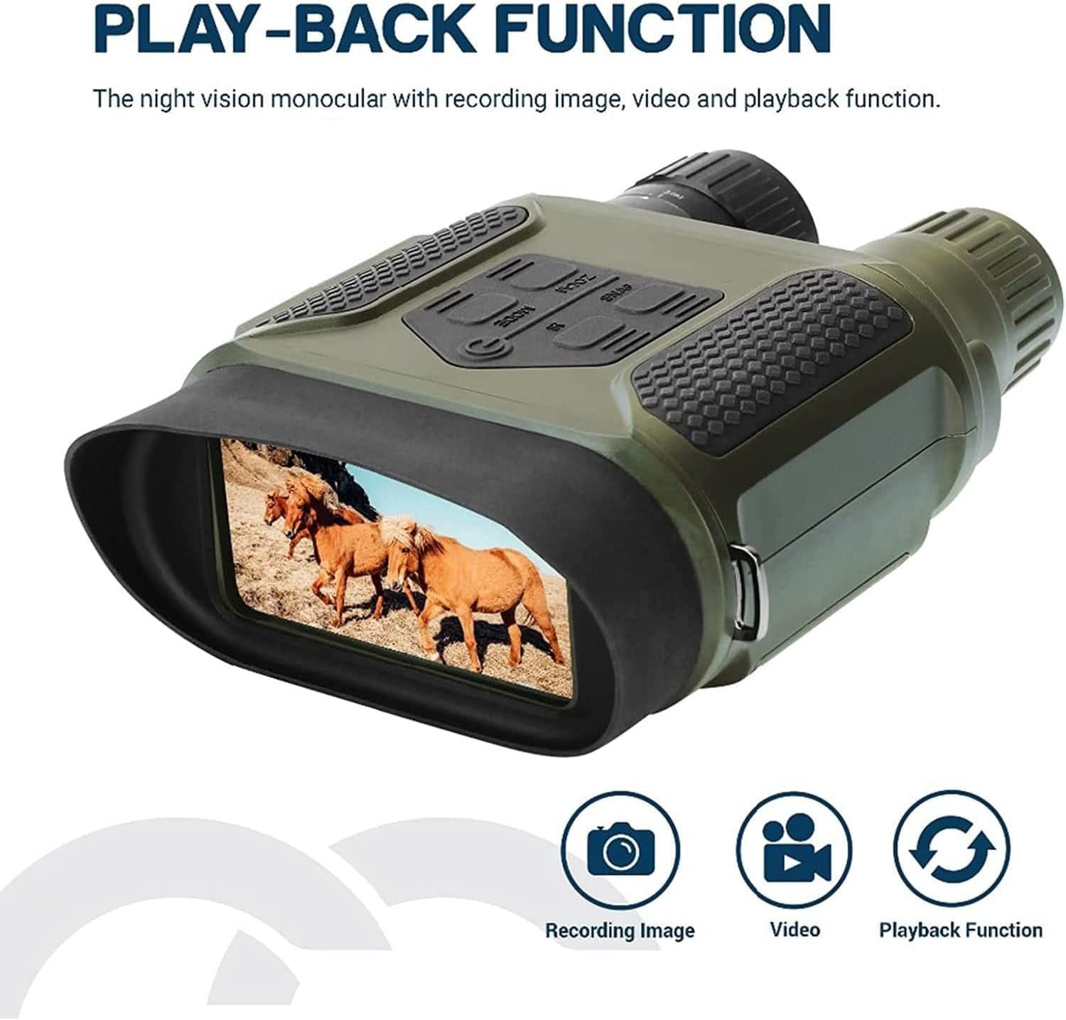 Night Vision Binoculars - Digital Infrared with Military-Grade Night Vision, 7x31mm Night Vision Goggles with Photos Videos Recorder Function, 2" LCD Infrared Binoculars