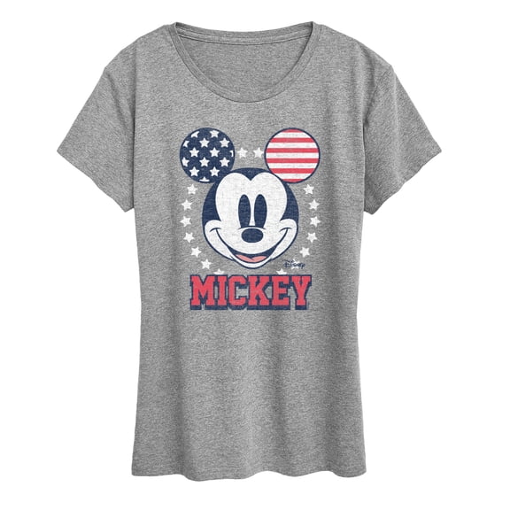 Disney - Americana - Mickey Usa Ears - Women's Short Sleeve Graphic T-Shirt