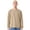 Khaki, variant on BELLA + CANVAS Unisex Heavyweight Garment-Dyed Long Sleeve Crewneck T-Shirts (Black , M)