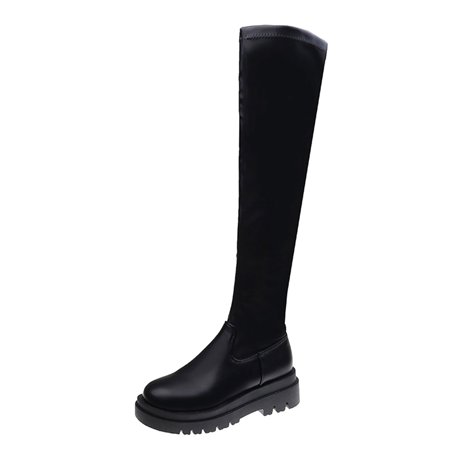 

NECHOLOGY Dress Shoes for Women Boots Fashion Autumn Women Over Knee Boots Thick Sole Non Slip Round Toe Holly Boots Black 8.5