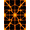 Orange Yellow Black, Pattern 7, variant on ODIKA 8'x10' Washable Area Rug Non-Shedding, Easy Care, Illusion Abstract Cracked Flow Molten Border Volcanic Optical Refined Structured for King Size Bedroom Under Bed, Master Suite
