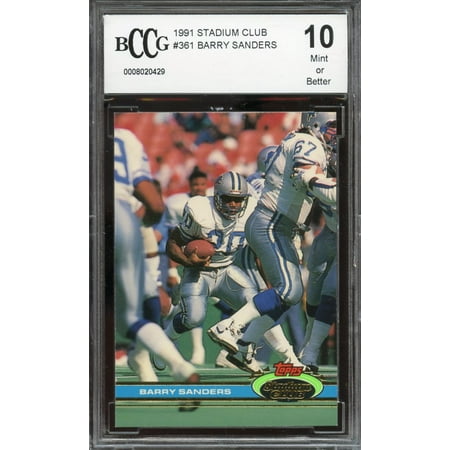 Stadium Club - 1991 stadium club #361 BARRY SANDERS lions BGS BCCG 10