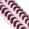 thumbnail image 6 of False Eyelashes Natural Look Clear Band Lashes Cat Eye Faux Mink Eyelashes 3D Volume Fake Lashes Wispy Strip Lashes Pack, 6 of 7