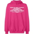 thumbnail image 2 of OXI Hoodie Sweatshirt - No Need To Repeat Yourself, Basic Casual Hoodie for Men's and Women Fleece Hoodie Long Sleeve - Heliconia Medium, 2 of 3