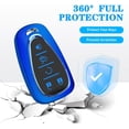 thumbnail image 4 of Key Fob Cover Compatible with Chevrolet Equinox Malibu Camaro Traverse Blazer Cruze Volt Bolt Sonic Trax Tahoe Keychain Case Holder Protector,Blue, 4 of 7