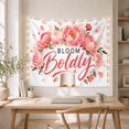 thumbnail image 5 of Pink Peonies on White Background Romantic Watercolor for College Students Wall Art Neutral Home Decor Graduation Gift Tapestry Wall Hanging for Bedroom and Dorm, 5 of 7