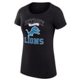 thumbnail image 2 of Women's G-III 4Her by Carl Banks Black Detroit Lions Super-Slim Fit Lightweight Team Logo Graphic T-Shirt, 2 of 5