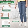 thumbnail image 3 of Compostable Mini Trash Bags 2.6 Gallon - Biodegradable Tiny Garbage Bags, Unscented, Leakage-Proof, Strong Thick Trash Can Liners for Kitchen, Office, Bathroom (5 Rolls, 200 Count, Clear White), 3 of 11