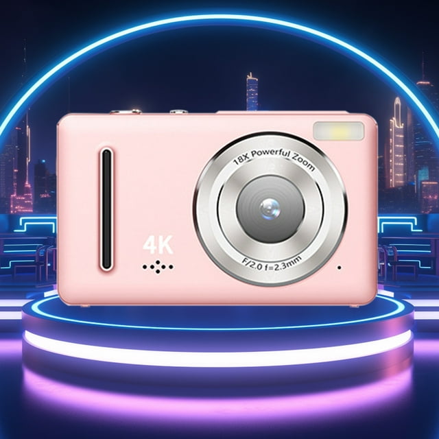 Cámara digital 1080P HD Fotografía Admite hasta 64MP Estabilización electrónica 18X Pantalla digital CCD de 2,4 pulgadas Cámara portátil para estudiantes Cámaras digitales para estudiantes