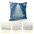 thumbnail image 4 of BCIIG Let it Snow Winter Pillow Covers  Blue Christmas Throw Pillows Cases Snow Flakes Pillow Covers White Xmas Tree Pillowcases Art Home Decor for Indoors Bed 24x24in, 4 of 5