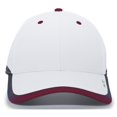 thumbnail image 1 of Pacific Headwear 416L.224.OS Lite Series Hook & Loop Adjustable Cap, White & Maroon - One Size, 1 of 1