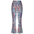 thumbnail image 4 of Meichang Pantalon Évasé Fendu Taille Haute Extensible pour Femmes, Pantalon Large Décontracté avec Poches, Noir, m, 4 of 4