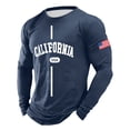 thumbnail image 4 of Tshirts Shirts for Men Letter Print Long Sleeve Crew Neck Casual Funny Graphic Shirts for Men, 4 of 4