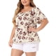 thumbnail image 4 of Blusas bohemias de talla grande para mujer Agnes Orinda, cuello cuadrado, mangas cortas, dobladillo con flecos, tops casuales de verano 1X beige, 4 of 6