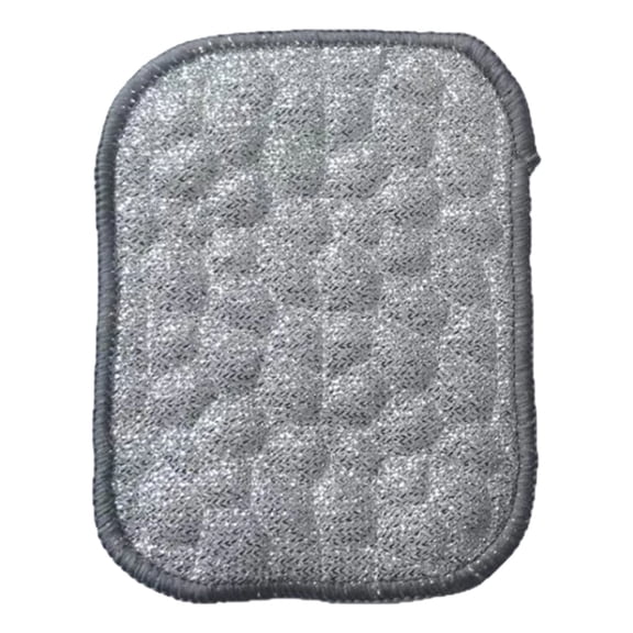 SLUOHZXI 1 Pcs Wire Dish Cloth,Double-Sided Cleaning Cloths, Silver Stainless Steel Mesh with Multi-Layer Cotton Yarn, Non-Scratch Metal Scrubbing Pads for Home Kitchen, Durable Reusabl