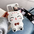 thumbnail image 1 of Funda con dibujo de gato en 3D para móvil, cartera bonita con cuerda para Samsung Galaxy A01, A02S, A03, A10E, A20, A30, A40, A50S, A60, A70, A80, A90 Fivean unisex, 1 of 2